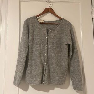 Sezane gaspard cardigan Mottled Grey, Size Small
